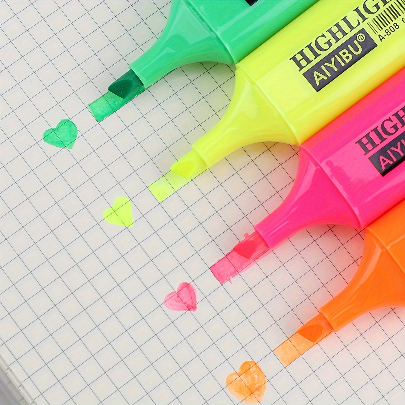 4 قطع/صندوق قلم تحديد ذو طرف واحد