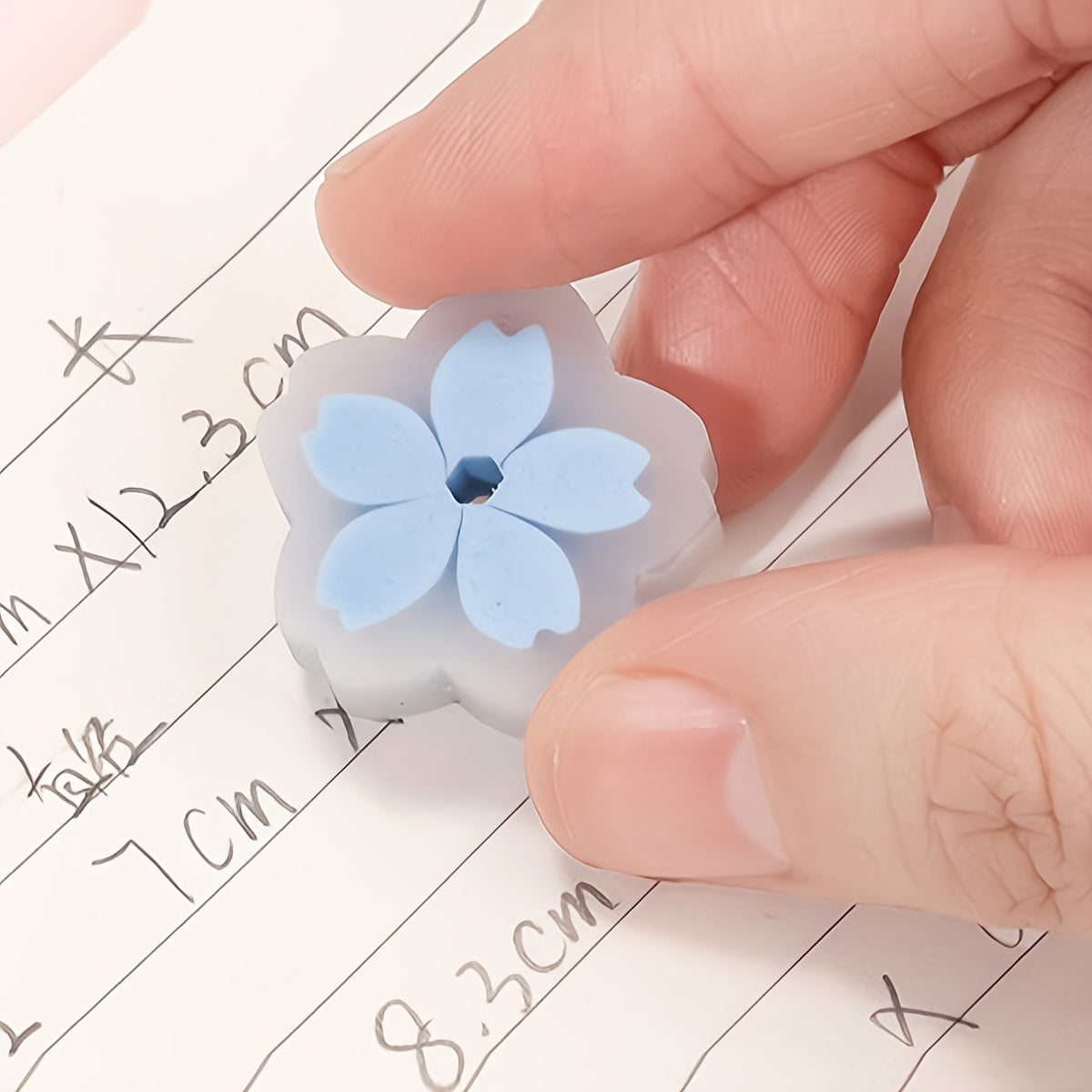 24 قطعة/دلو PVC أقمشة زهور أقمشة كرز أقمشة زهور صغيرة