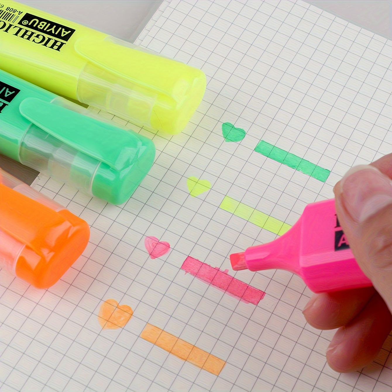 4 قطع/صندوق قلم تحديد ذو طرف واحد