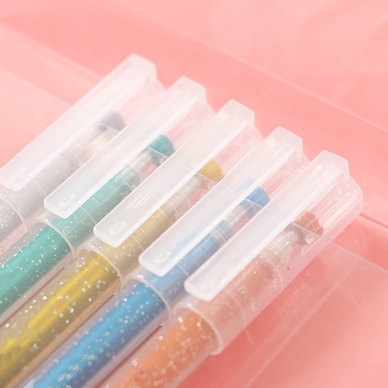 12 قلم دائم بنقطة دقيقة مع لمسة لامعة