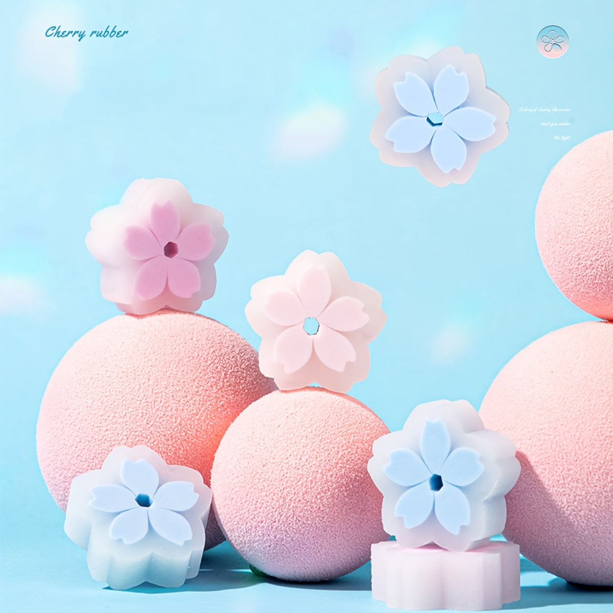 24 قطعة/دلو PVC أقمشة زهور أقمشة كرز أقمشة زهور صغيرة