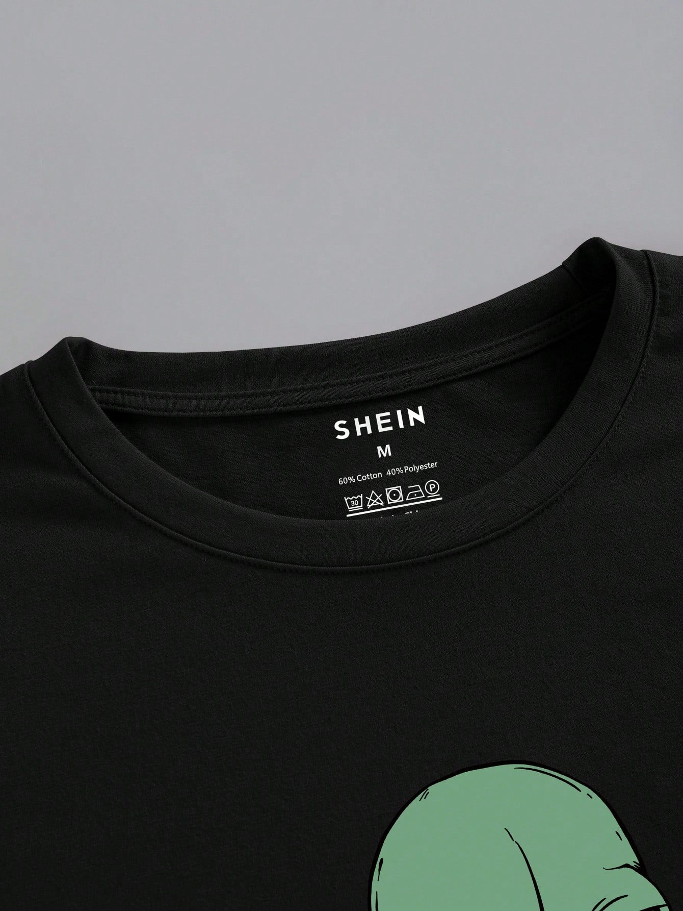 تي شيرت قطن بجرافيك شعار