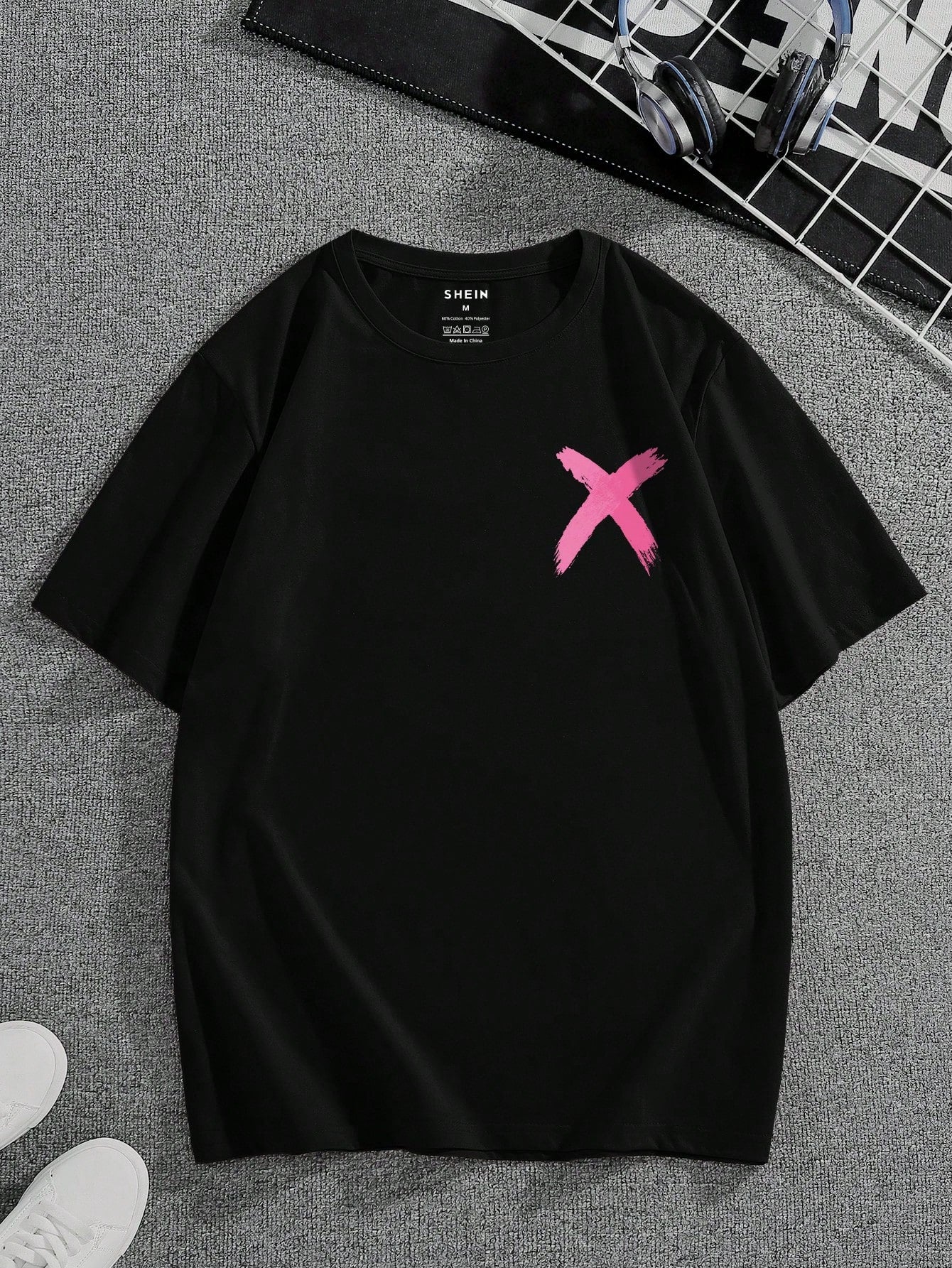 تي شيرت قطن طباعة بالدب للرجال