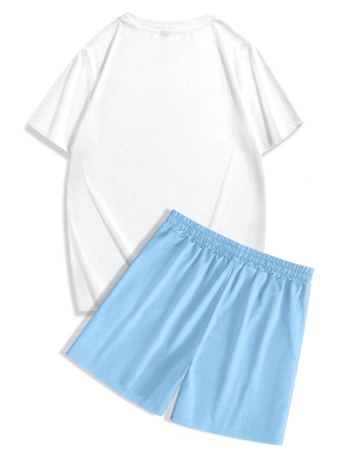 طقم تيشيرت وشورت مطبوع بطبعات للرجال