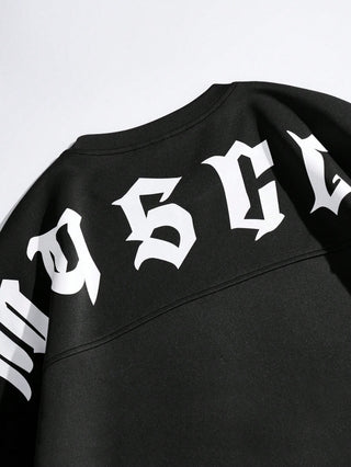 تي شيرت بطباعة أحرف للرجال