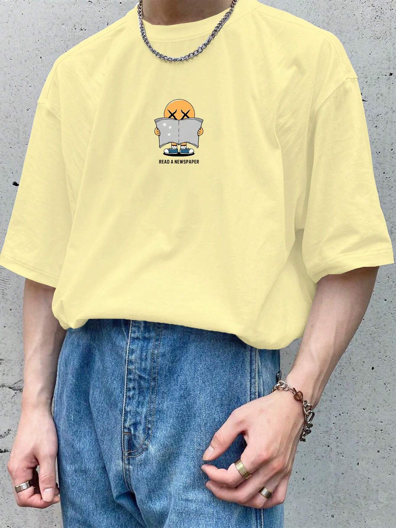 Manfinity Hypemode تي شيرت رجالي صيفي