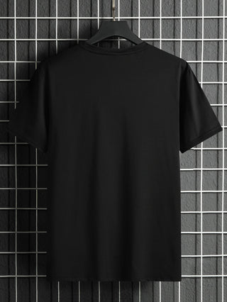 تي شيرت رجالي كاجوال مطبوع بشعار وجرافيك