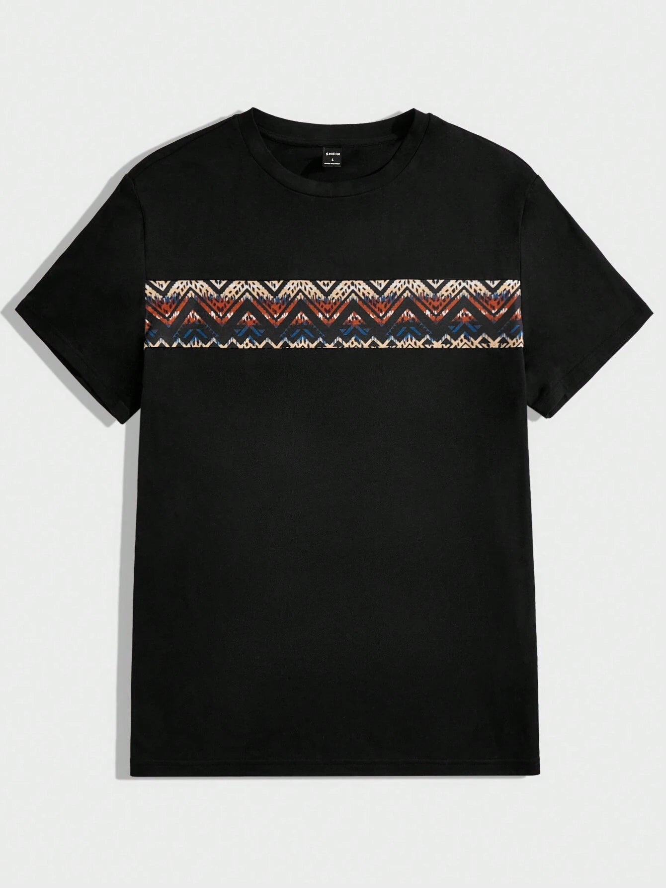 تي شيرت كاجوال بياقة مستديرة