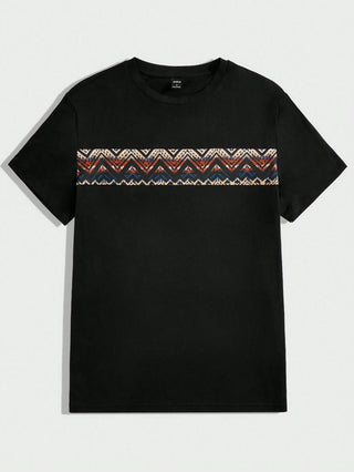 تي شيرت كاجوال بياقة مستديرة