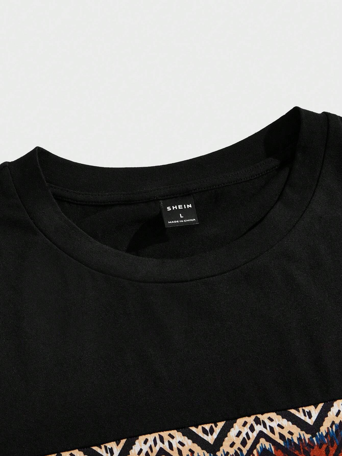 تي شيرت كاجوال بياقة مستديرة