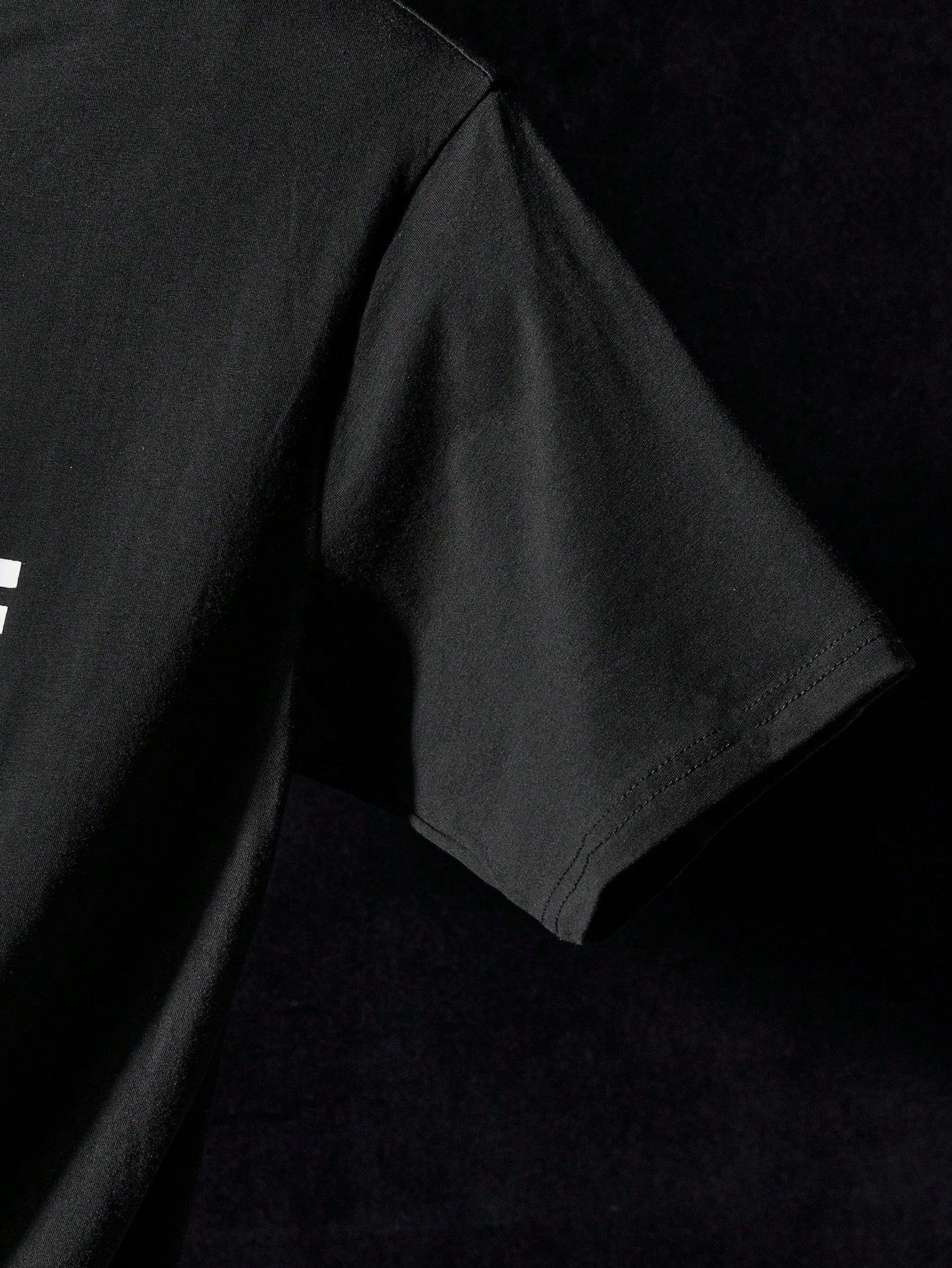 تي شيرت قطن بطباعة شعار للرجال