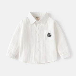 جديد baby أكمام طويلة shirt korean edition fashion embroidered children's shirt