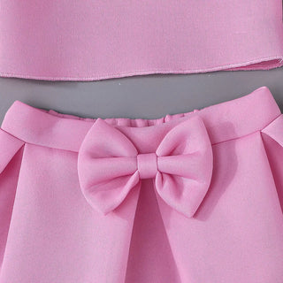 جديد cute off-shoulder كم bow أميرة فستان for بنات solid color infant toddler كاجوال clothing طقم made worsted