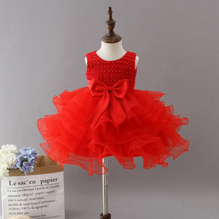 جديد أميرة فستان puff layered جيب little children flower بنت فستان birthday party evening فستان for 1-6year