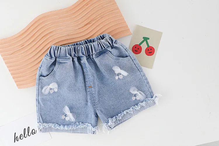 جديد صيف collection cute korean-ستايل بنات' بدلة for babies children featuring floral ruffles bow أكمام قصيرة shorts