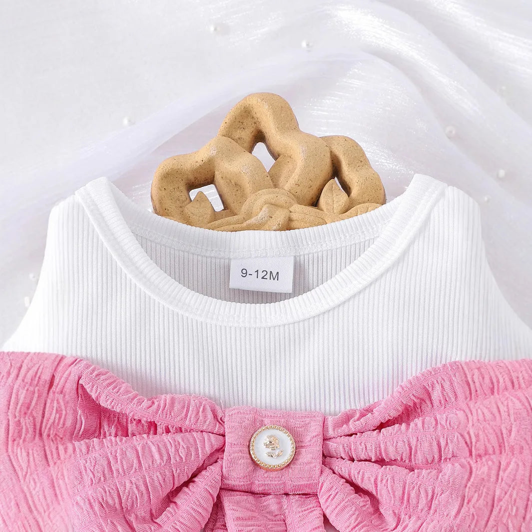 جديد صيف بنات بدلة bow بدون أكمام فيست irregular trousers جيب 2 pieces طقم