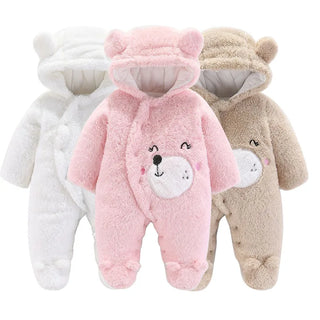 newborn baby clothing شتاء warm rompers toddler أولاد بنات أكمام طويلة velvet thick jumpsuits baby ناعم sleepwear