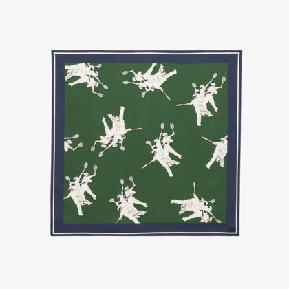 وشاح حريري خفيف الوزن مطبوع Lacoste