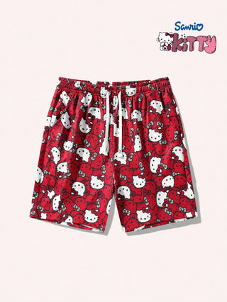 شورتات رجالية أنيقة وجميلة بطباعة قط KT،