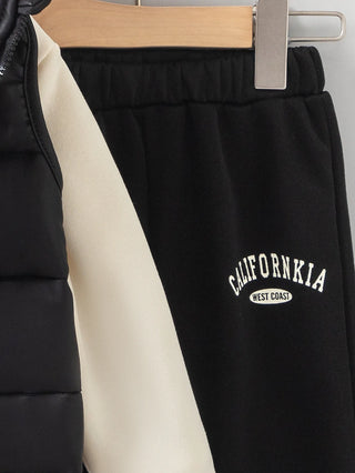 solid كاجوال warm شتاء sports waistcoat vests three-piece طقم diamond pressed cotton-padded jacket بدلة for خريف شتاء