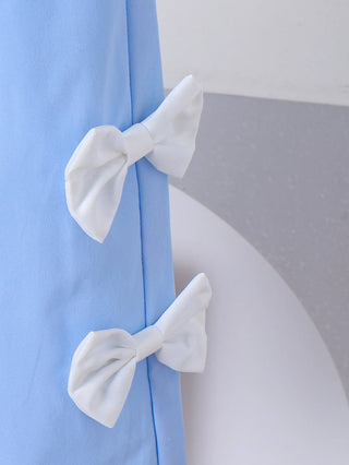 صيف كاجوال بنات طقم قطعتين halter shoulder توب & blue pants in size 2-7y fashionable solid pattern daily use