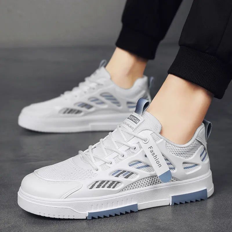 حذاء رياضي رجالي - أبيض – تهوية مريحة