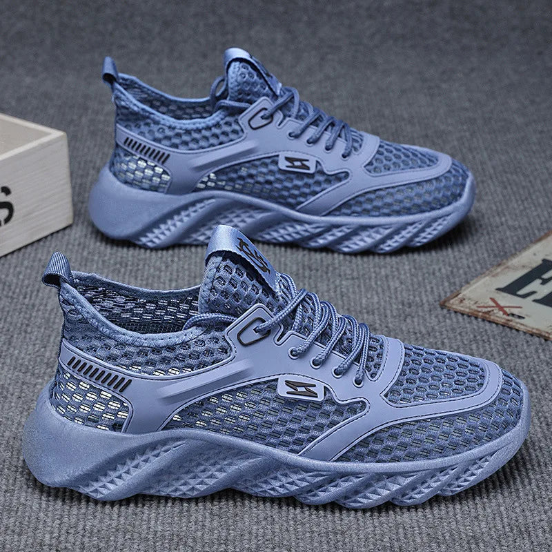 حذاء كاجوال رجالي – جلد صناعي، تهوية مريحة