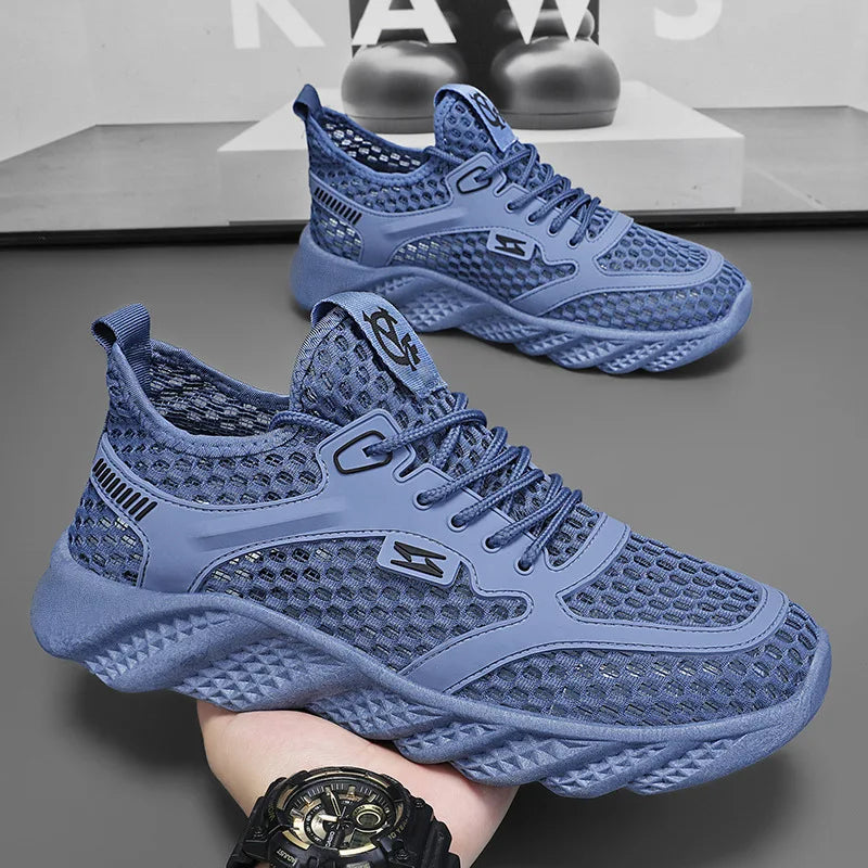 حذاء كاجوال رجالي – جلد صناعي، تهوية مريحة