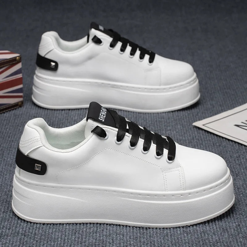 سنيكر رجالي - أبيض – تهوية مريحة