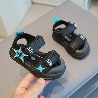 صيف جديد 0-1-2 year old baby sandals for أولاد and بنات ناعم bottom baotou non-slip beach shoes men's and toddler shoes