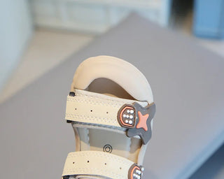 صيف جديد 0-1-2 year old baby sandals for أولاد and بنات ناعم bottom baotou non-slip beach shoes men's and toddler shoes