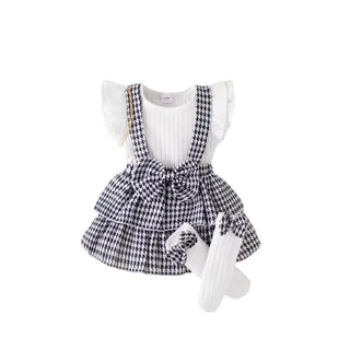 صيف جديد explosions بنات and baby بنات fashion طقم three-piece socks 100% cotton button closure 3pcs clothing sets