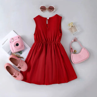 sweet بدون أكمام bow فستان for بنات and babies in صيف موضة 2025