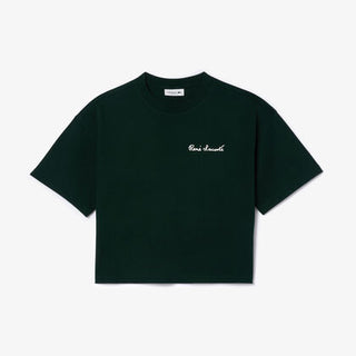 تي شيرت بطباعة نصية مريحة Lacoste