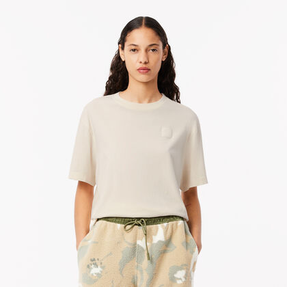 تي شيرت ذو تأثير واش كبير الحجم Lacoste