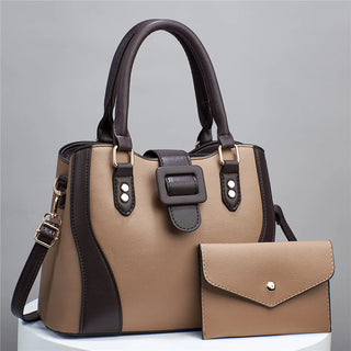 شنطة جلد أنيقة للنساء - Two Piece Set of New Fashionable Retro V