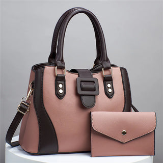 شنطة جلد أنيقة للنساء - Two Piece Set of New Fashionable Retro V