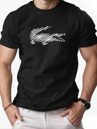 تي شيرت صيفي كاجوال للرجال برقبة طاقم