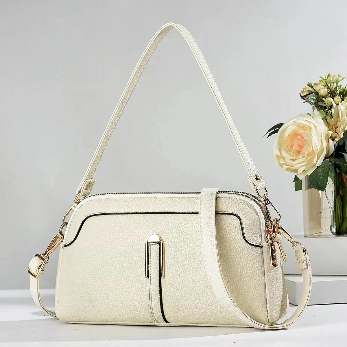 شنطة جلد أنيقة للنساء - Wholesale Fashion PU Leather Woven Handb