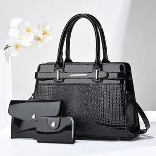 شنطة يد كلاسيك للنساء - Wholesale Fashion Patent PU Leather Alli