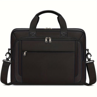 حقيبة لابتوب NEWHEY للرجال 39.62-43.94 سم، حقيبة كتف بريفكيس لحمل الكمبيوتر المحمول للسفر/الأعمال، أسود