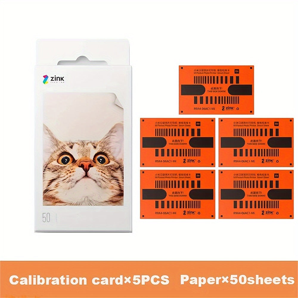 ورق طابعة جيب شاومي زينك، عبوات 10/20/50، بحجم 2x3 بوصة، 50mm*76mm، لمسة نهائية لامعة عالية، متوافق مع طابعة الصور المحمولة من شاومي، مستلزمات مكتبية