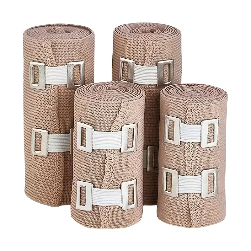 4 قطع ضمادة مرنة عالية المرونة، تستخدم للمعصم والكاحل والقدم والركبة - مناسبة للرياضة واللياقة البدنية والحياة اليومية - قابلة للتمدد حتى 4.52 متر