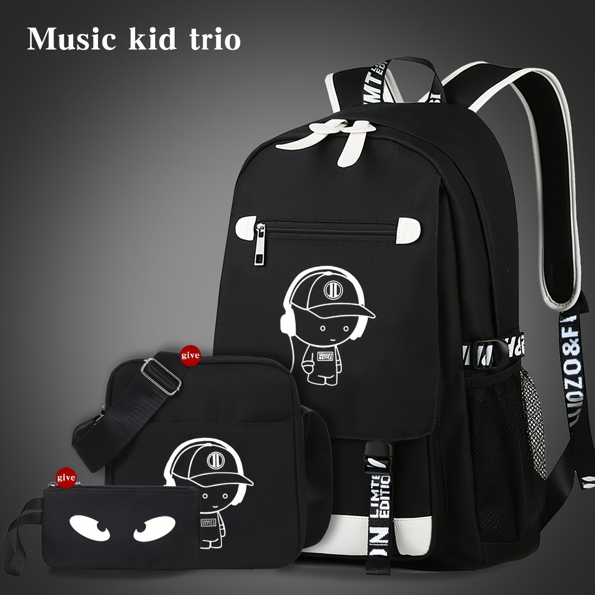 مجموعة حقائب عصرية كاجوال جديدة للرجال مكونة من 3 قطع، سعة كبيرة يمكنها حمل كمبيوتر محمول مقاس 16 بوصة، وحقيبة ظهر عصرية