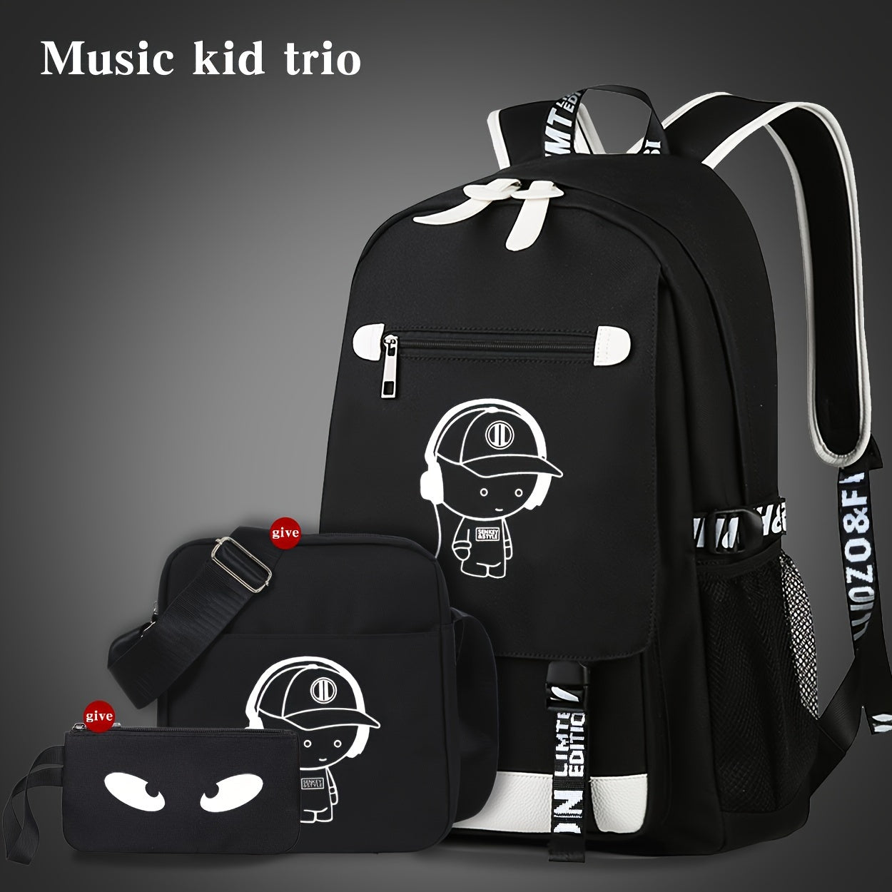 مجموعة حقائب عصرية كاجوال جديدة للرجال مكونة من 3 قطع، سعة كبيرة يمكنها حمل كمبيوتر محمول مقاس 16 بوصة، وحقيبة ظهر عصرية