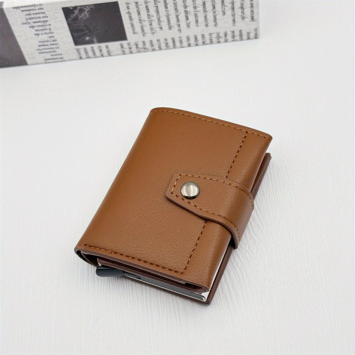 1 قطعة حافظة بطاقات ائتمانية للرجال مع حماية RFID بسعة كبيرة، قابلة للاستخدام كحافظة بطاقات عمل - تصميم لكلا الجنسين