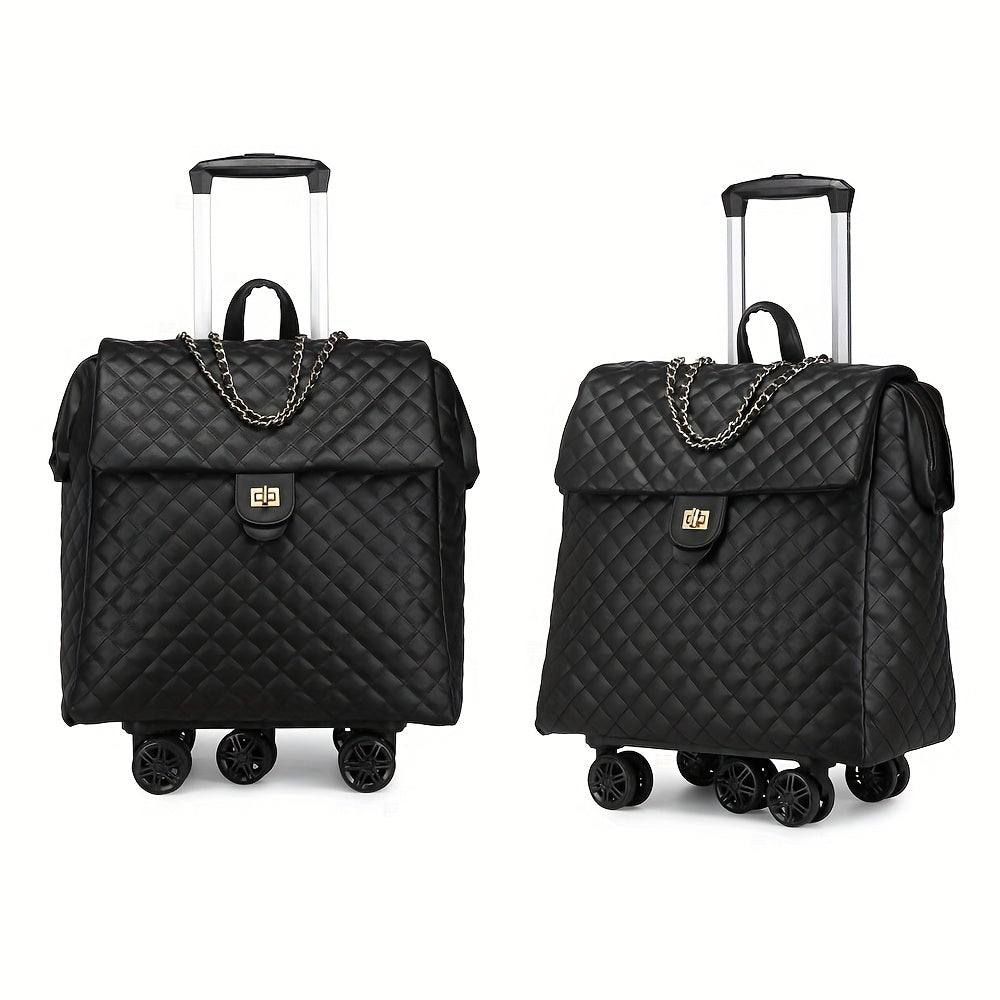 حقيبة سفر خفيفة الوزن قابلة للطي مع مقبض تلسكوبي، حقيبة كاجوال مبطنة، خيارات 45.72 سم و50.8 سم، شنطة سفر كبيرة السعة - صنع في قوانغتشو