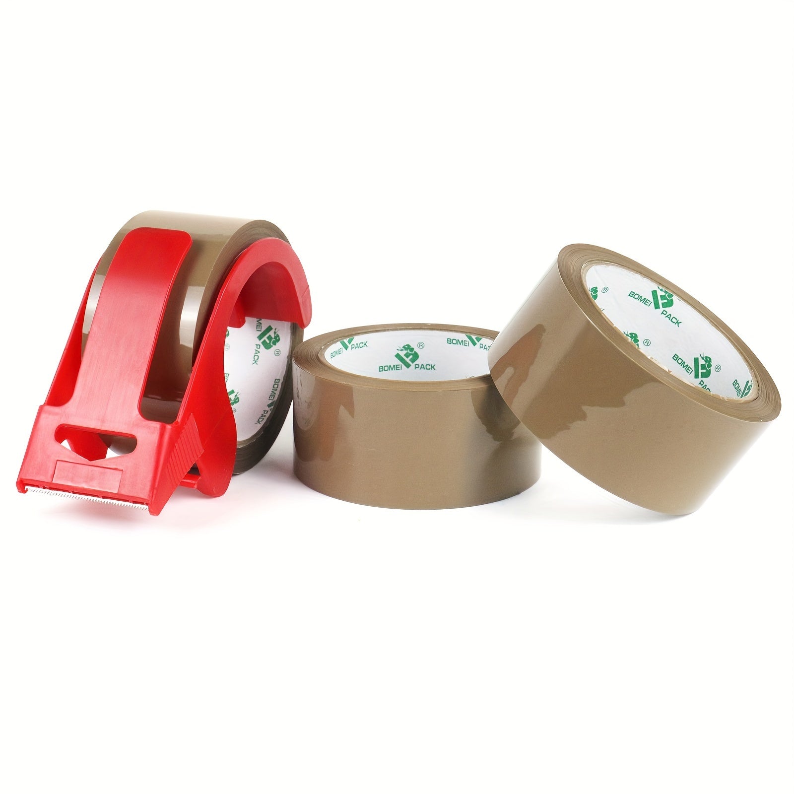 3 عبوات من شريط التعبئة والتغليف المضاد للماء بوزن ثقيل من BOMEI PACK، مقاس 4.78 سم × 65Y، شريط لاصق ملون بالقهوة لتغليف الانتقال والمدارس والمكتب والمنزل والاستخدام في المصنع