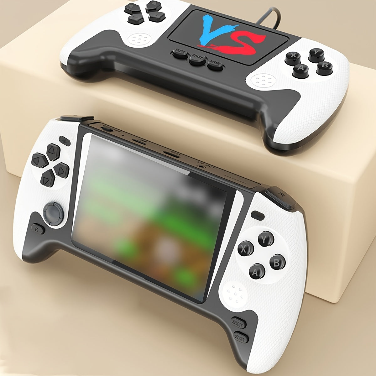 جهاز ألعاب كلاسيكي محمول بشاشة كبيرة 3.5 بوصة - أحادي ومزدوج