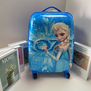 حقيبة سفر ديزني الأميرة إلسا لطيفة - حقيبة كبيرة السعة 18 بوصة - عربة سفر متعددة الاستخدامات